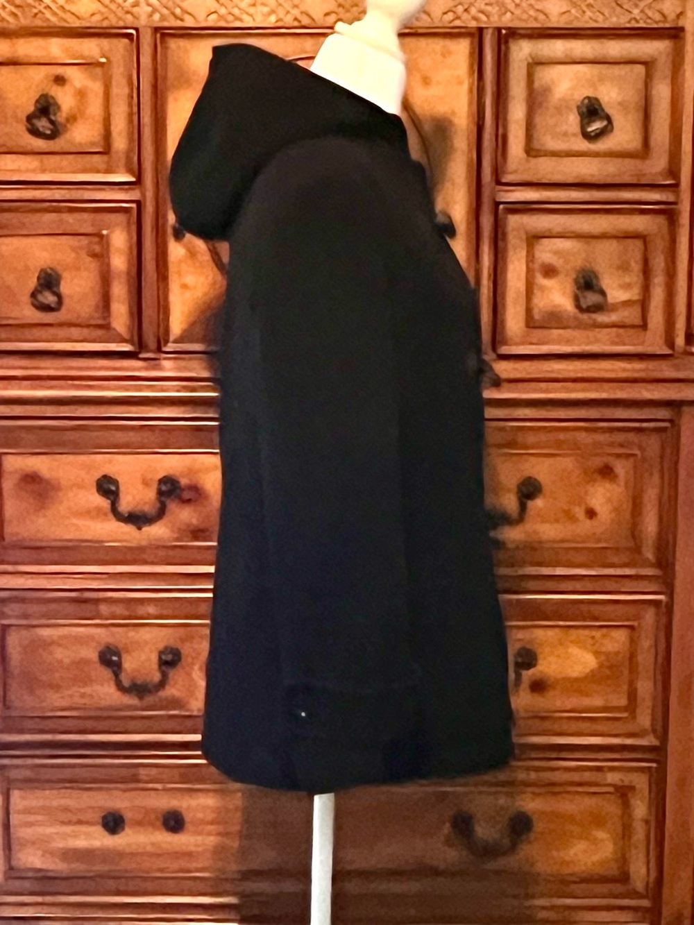 MICHAEL Michael Kors Black Toggle Hooded Pea Coat - Picture 5 of 9